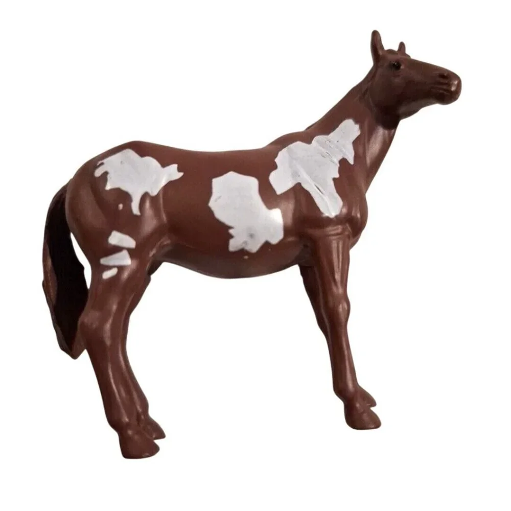 Popak New Ray Horse 3" Brown White Paint Pinto & Bay Vintage Lot - Picture 4 of 9